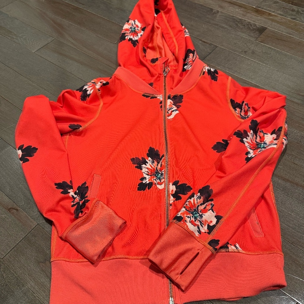 Lululemon Namaskar Hoodie Atomic Flower Parfait Pink Atomic Red Size 4 056